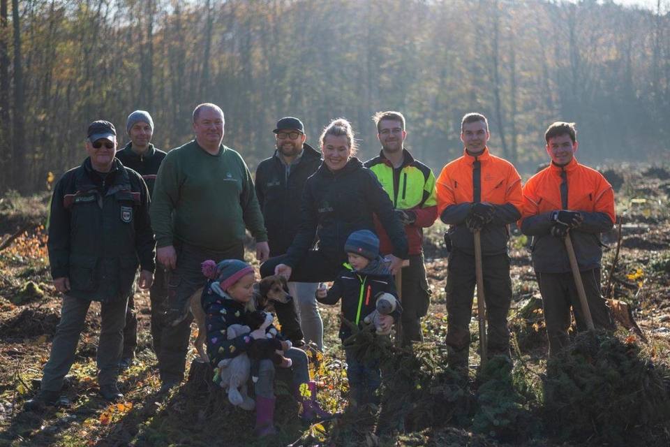 Unser Pflanzteam mit den Förstern in Mecklenburg-Vorpommern