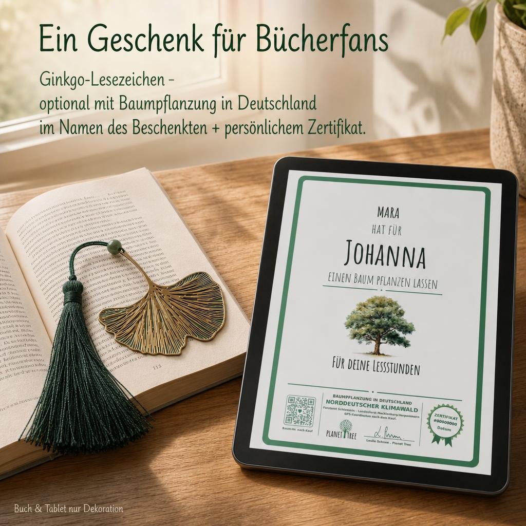 Lesezeichen aus Metall - Libelle, Eule oder Ginkgo – Ein persönliches Geschenk für Bücherfans